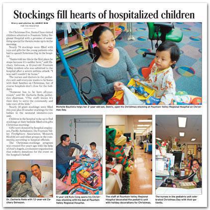 Stockings Fill Hearts of Hospitalized Children News Article
