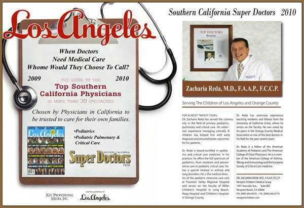 Los Angeles Magazine Super Doctors Article Graphic 2010