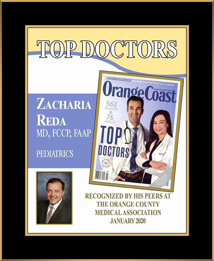 Zacharia Reda M.D. recognized as a Top Doctor in Orange Coast Magazine