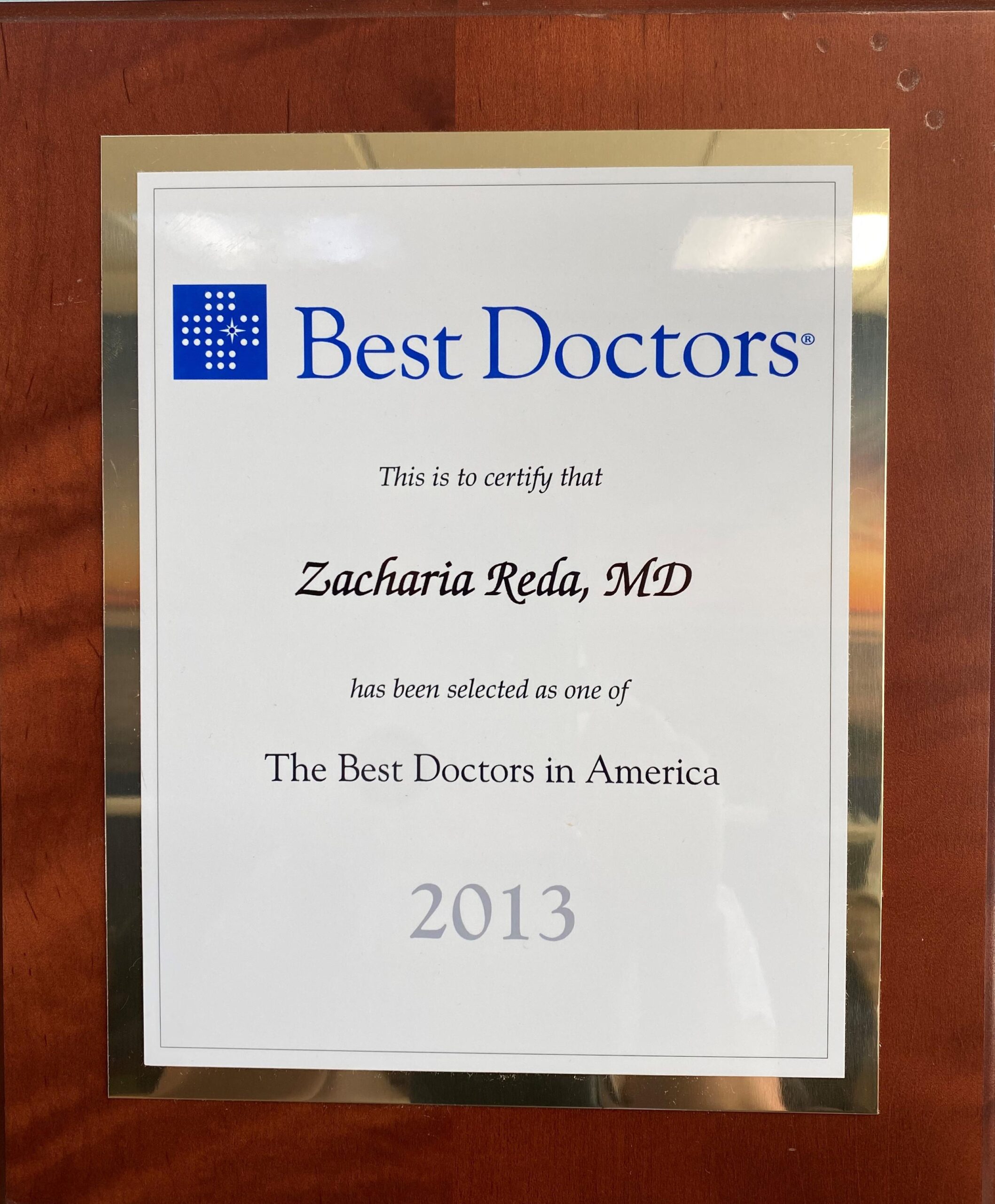 Best Doctors Zacharia Reda, MD Best Doctors in America 2013