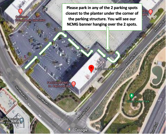 Parking directions to Newport Children's Medical Group Building in Newport Beach, CA